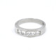 Anillo Medio Sin Fin En Oro Blanco 18K Y Brillantes Corte Princesa Anillo Medio Sin Fin En Oro Blanco 18K Y Brillantes Corte Princesa