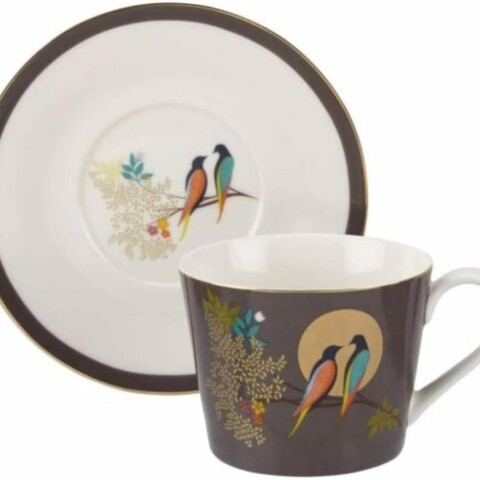 PORTMEIRION S MILLER CHELSEA TAZA DE TE C/ PLATO GRIS OSCURO PORTMEIRION S MILLER CHELSEA TAZA DE TE C/ PLATO GRIS OSCURO