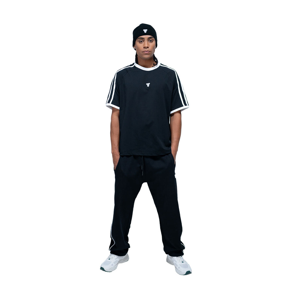 Remera de Unisex TIFFOSI T Shirt Stripe - Negro - Blanco 