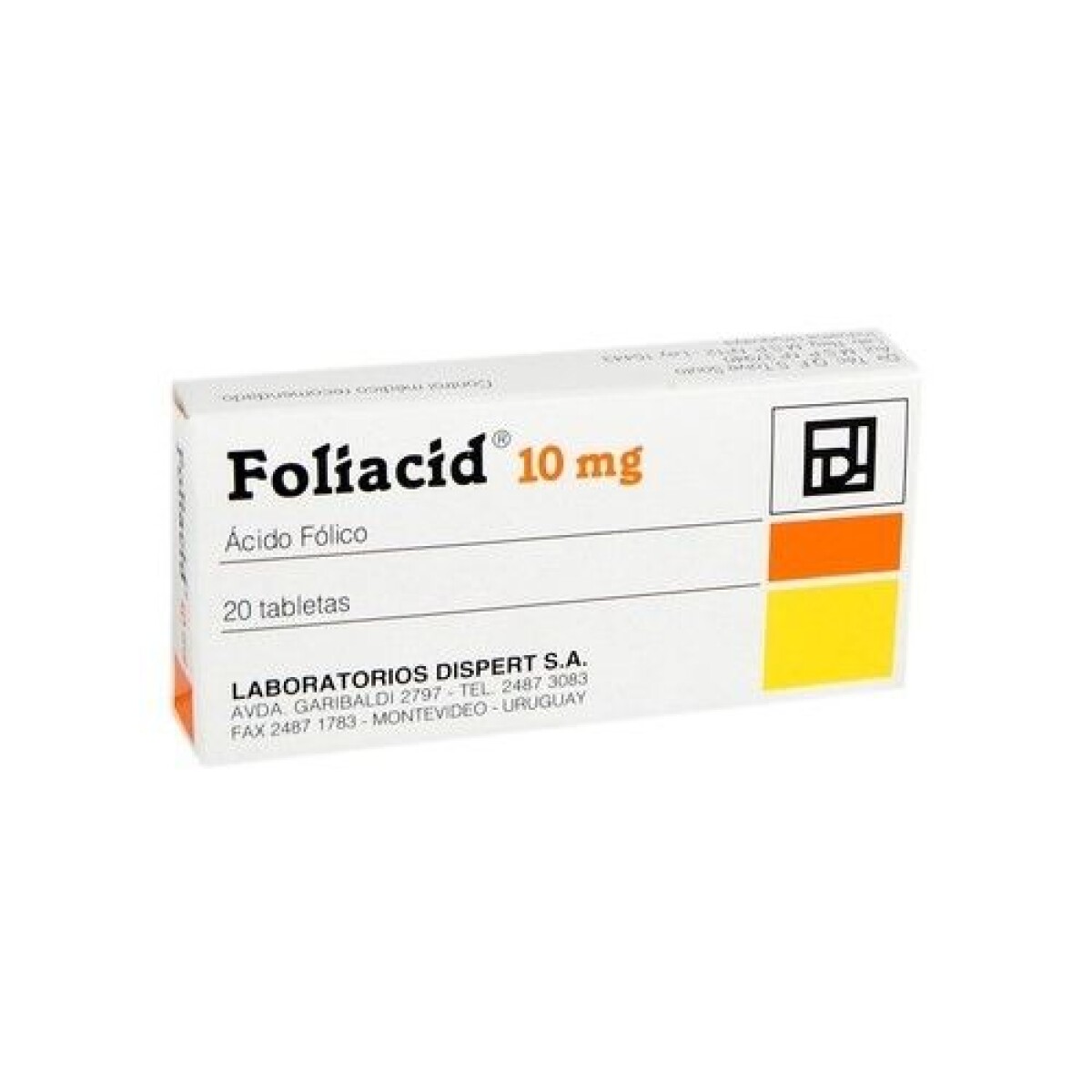 Foliacid 10mg x 20 Comprimidos – Ácido fólico / Suplemento vitamínico