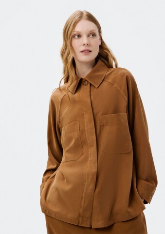 CAMISA FEM MARROM ESCURO