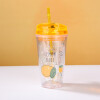 Vaso De Plástico Doble Capa Tapa Abatible - Frutitas - 500ml Vaso De Plástico Doble Capa Tapa Abatible - Frutitas - 500ml