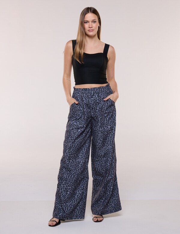 Pantalón Wide Leg NEGRO/GRIS