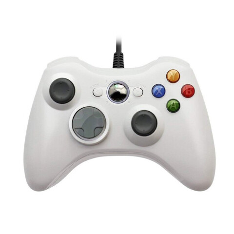 Joystick Compatible Cableado para Xbox 360 Blanco Unica