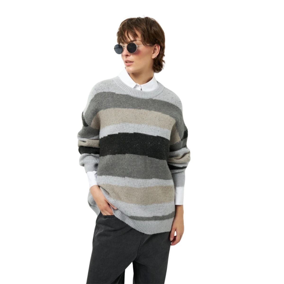 SWEATER AMANDINE - GRIS MELAN 