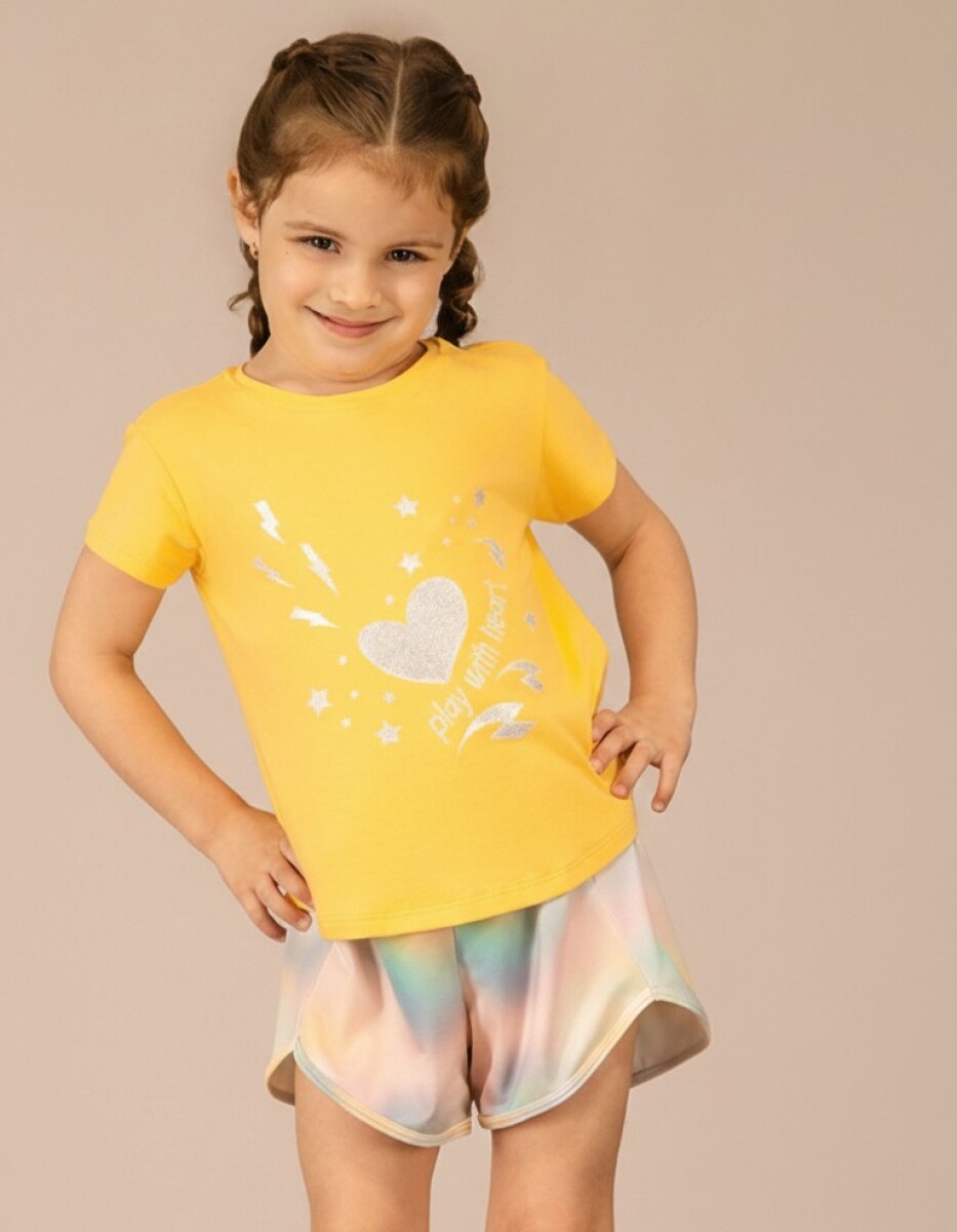 Remera de Algodón y Lycra. 