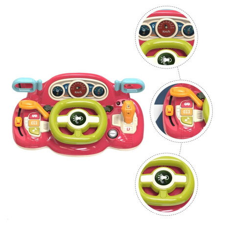 Volante Musical Juego Infantil Simulador Manejo Luz Sonidos Fucsia