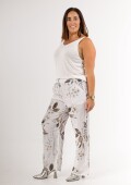 Pantalón 100% lino estampado Pantalón 100% lino estampado