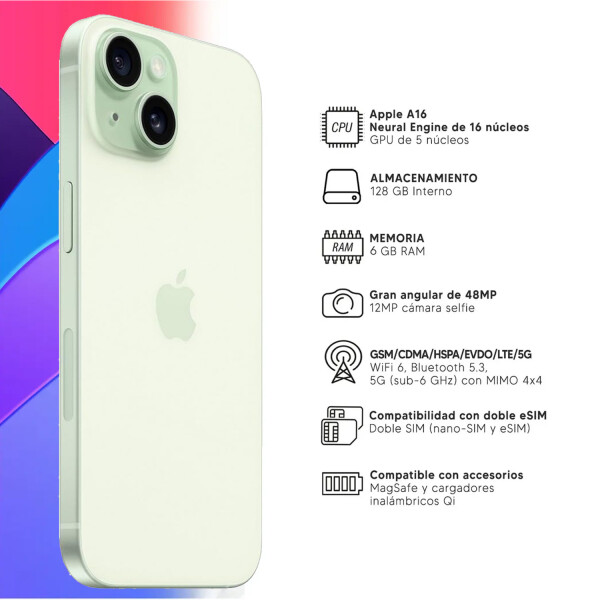Iphone 15 Plus 6gb Ram 128gb + Regalo VERDE