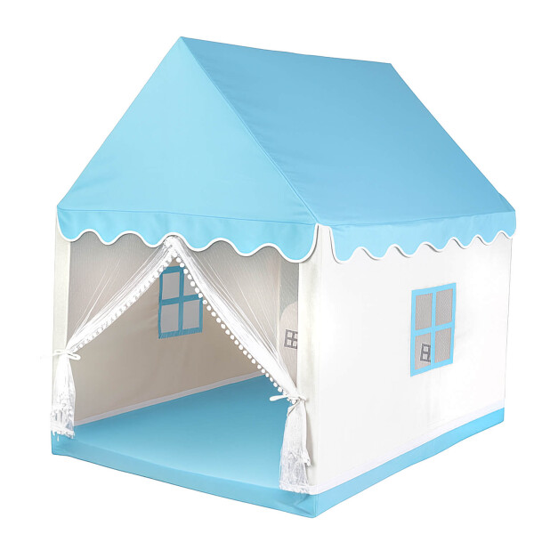 Carpa Casita Infantil IMBACK IBK-CAR005 | Casa de Juegos Estilo Hogar con Cortinas, Plegable y Resistente Celeste Carpa Casita Infantil IMBACK IBK-CAR005 | Casa de Juegos Estilo Hogar con Cortinas, Plegable y Resistente Celeste