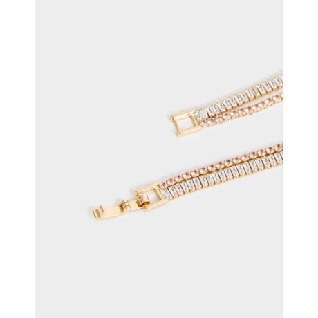 Pulsera Flexible Bañada En Oro Dorado