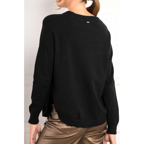 Sweater Algodon Elastano Negro