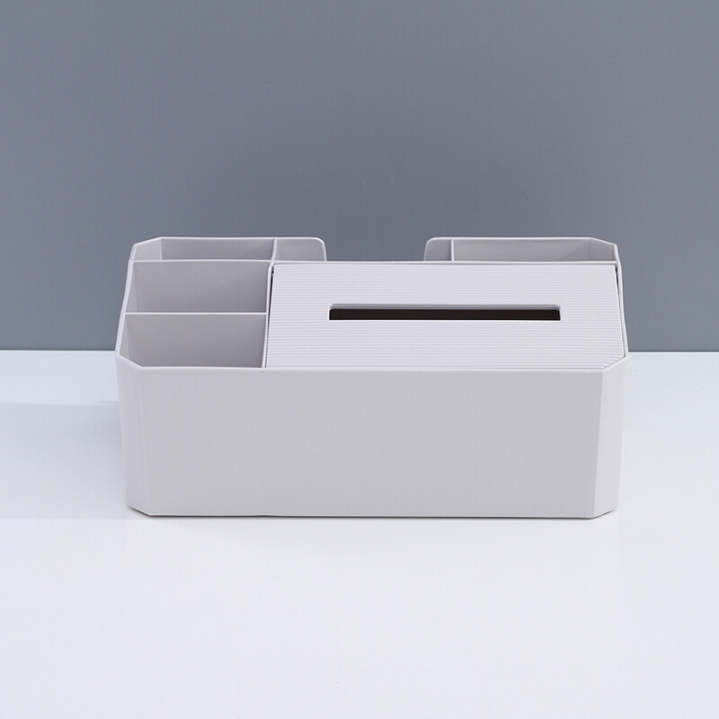 Caja Organizadora Control Remoto Y Papel -gris Unica