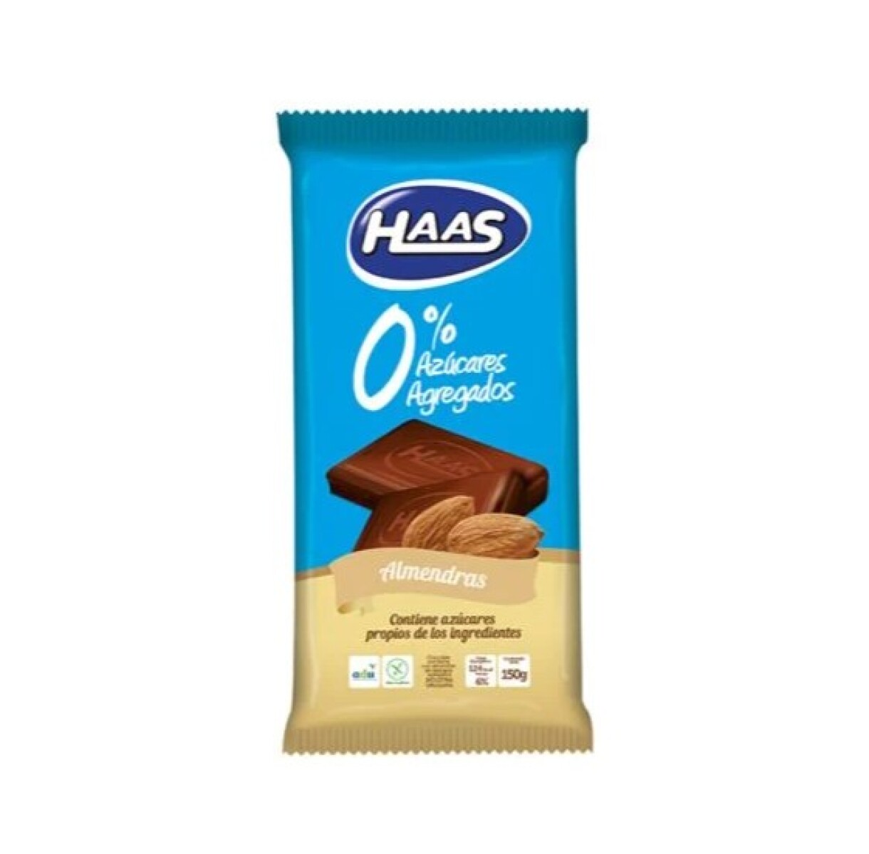 Chocolate Sin Azúcar 70 g Haas - Con almendras 