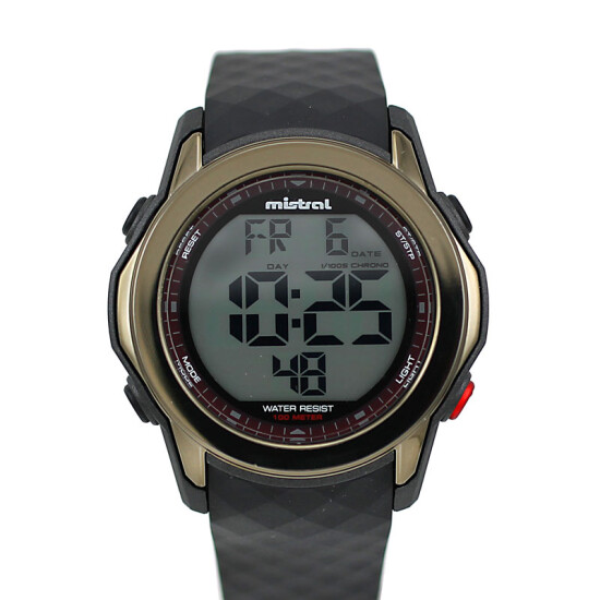 Reloj Mistral Deportivo Silicona Negro 0