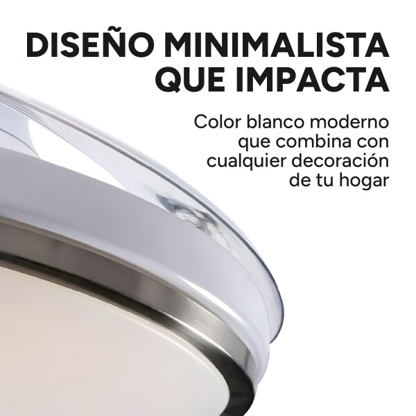 Ventilador De Techo Lámpara Led Aspas Retráctiles C/ Control Color Blanco