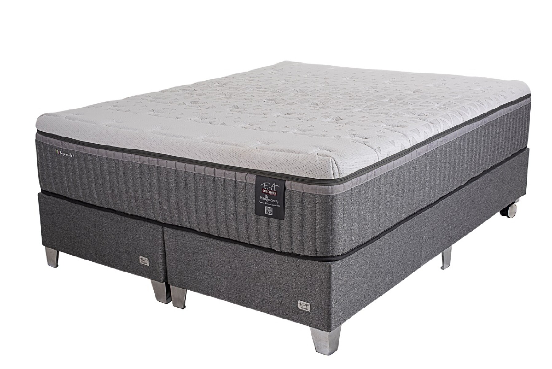 Conjunto Somier + Colchón De Resortes Maxx King Recovery 178 x 198 x 37 cm 