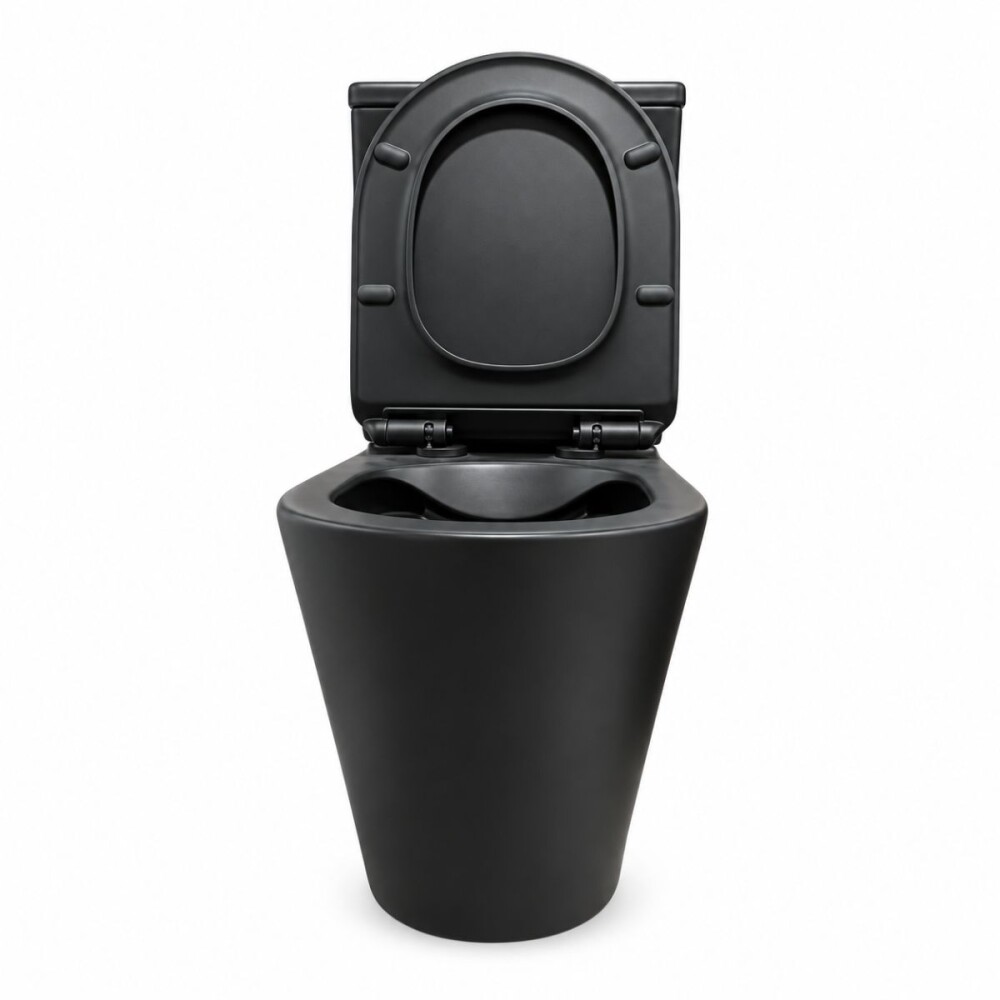 Inodoro largo con mochila VIP Negro Mate 70X36.50X83cm Inodoro Largo Con Mochila Vip Negro Mate 70x36.50x83cm