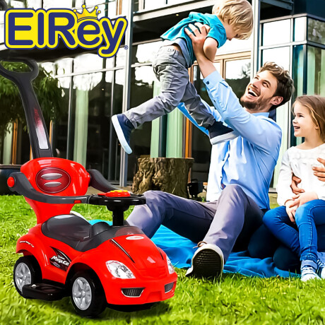 Buggy Con Guía y Capota 4 En 1 Musical Bebés Niños Rojo