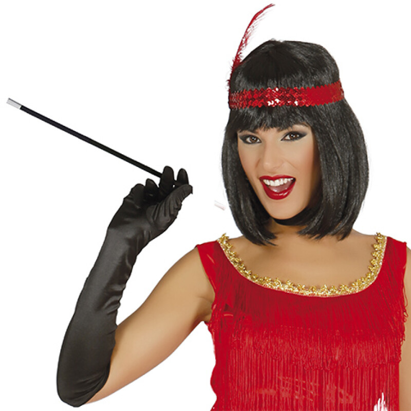 Vincha con Pluma Rojo