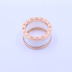 Bulgari Bzero 1 anillo oro 18k rosa y cerámica blanca con estuche original. Bulgari Bzero 1 anillo oro 18k rosa y cerámica blanca con estuche original.