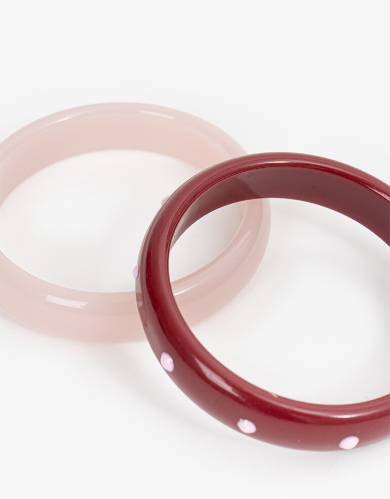 Pulseras Rígidas Sets Color Set De Pulseras Rígidas - Rosa Claro