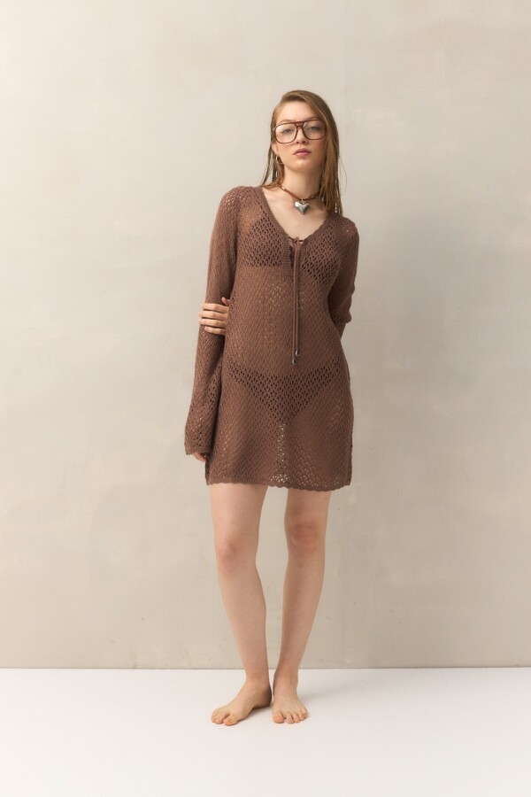 VESTIDO ASTURIANA Chocolate