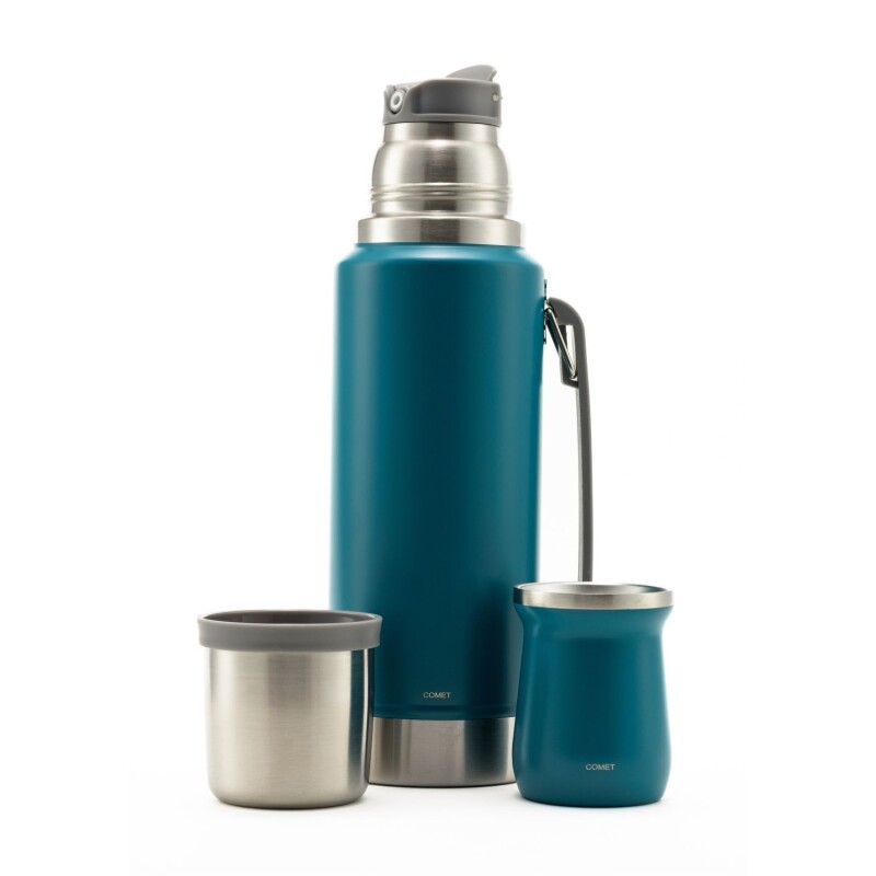 Set termo Comet Viena 1 lt + Mate de 160 ml Azul