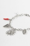 Pulsera dijes sol chilly acero plateado