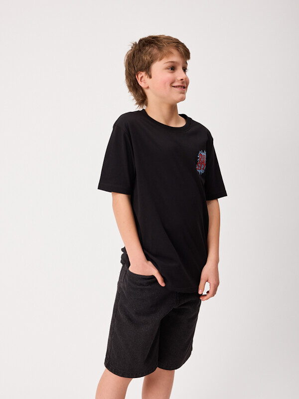 T-SHIRT BURNITA TEEN RUSTY Negro