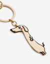 Llavero Metal Llavero Y Bag Charm Perro Salchicha - Combinacion Bicolor