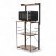 Mueble auxiliar Rack organizador 4 niveles de cocina Hierro y MDF Sin Color
