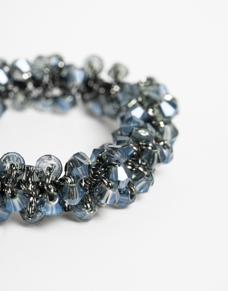 Gomitas Elásticas Strass Gomita Elástica Glass Azul - Azul Oscuro
