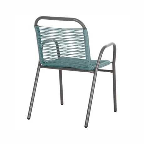 SILLA RATTAN SC-018R Silla De Jardín RUSTICO SC-018R Símil Rattan Estructura De Acero - Verde