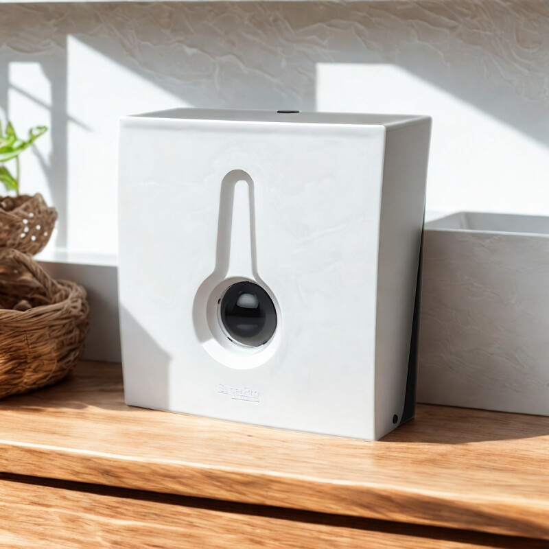 Dispensador de papel toalla + 1000 toallas BLANCO