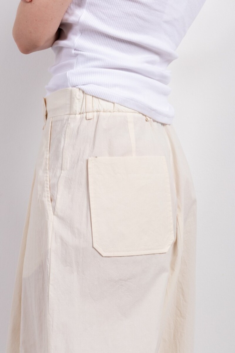 PANTALÓN ANCHO Crema