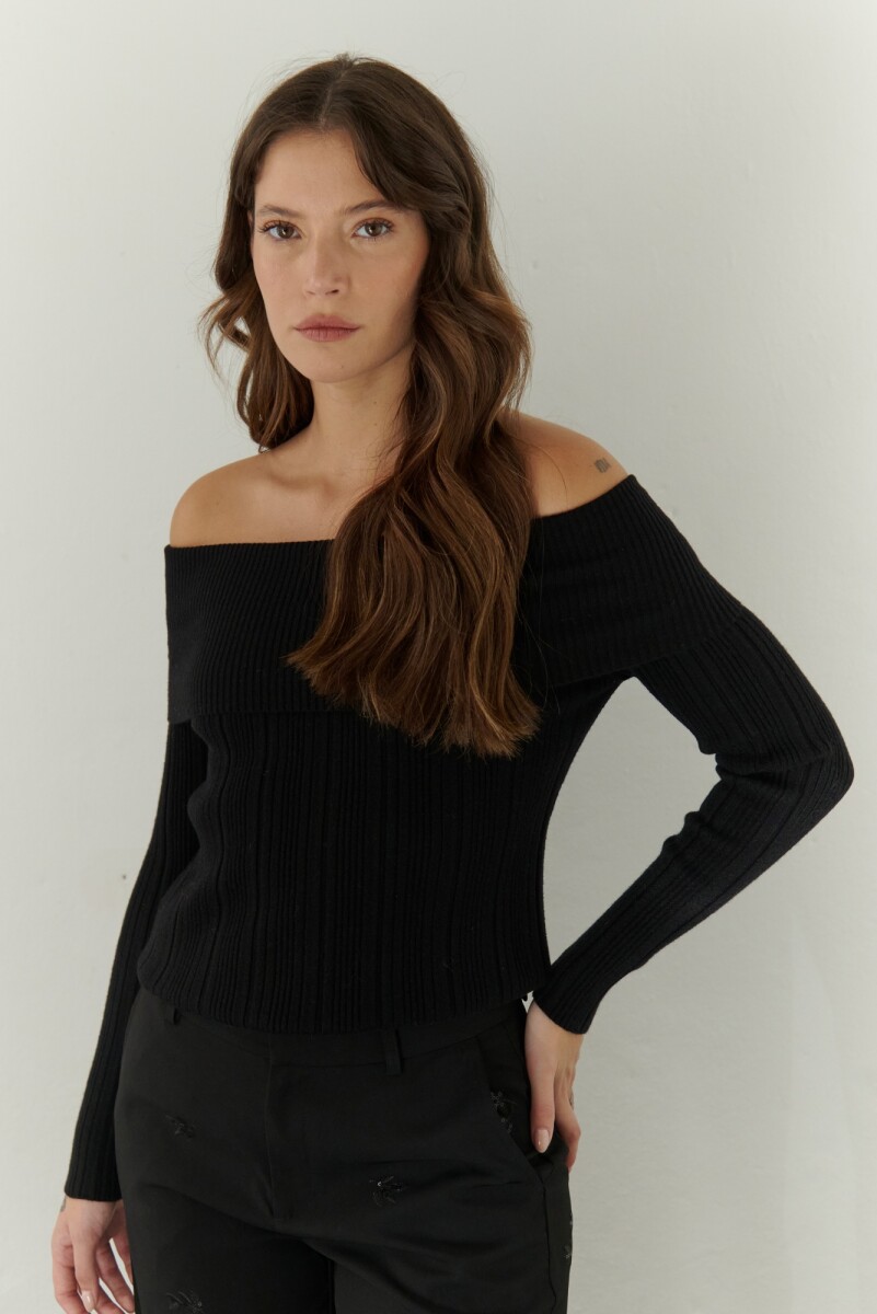 SWEATER BARDOT - NEGRO 