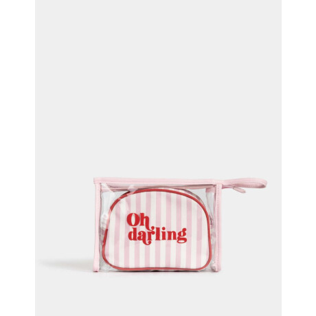 Set De Portacosméticos Estampado Rayas