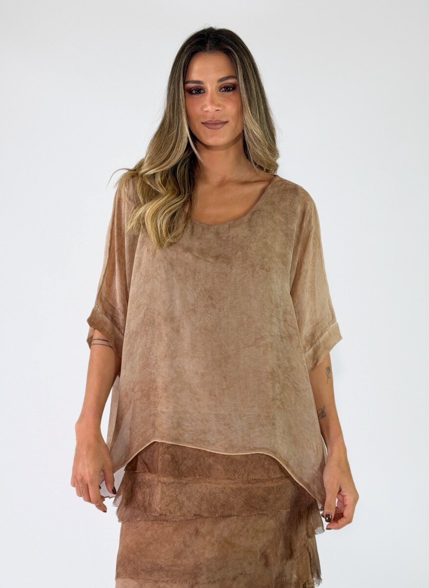 BLUSA ANDROS - CAMEL 