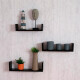 Set 3 estantes en U NEGRO