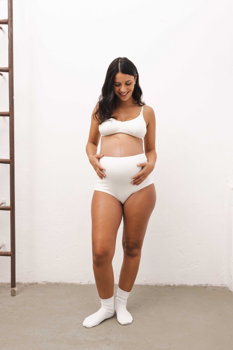 Culotte Maternal Lana – Suave Para Embarazo y Postparto - Crema 