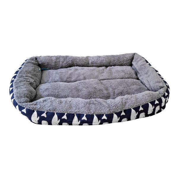 Cucha Cama Colchón Perro Mascota Gato 61 X 40 Rectangular Variante Ballenas