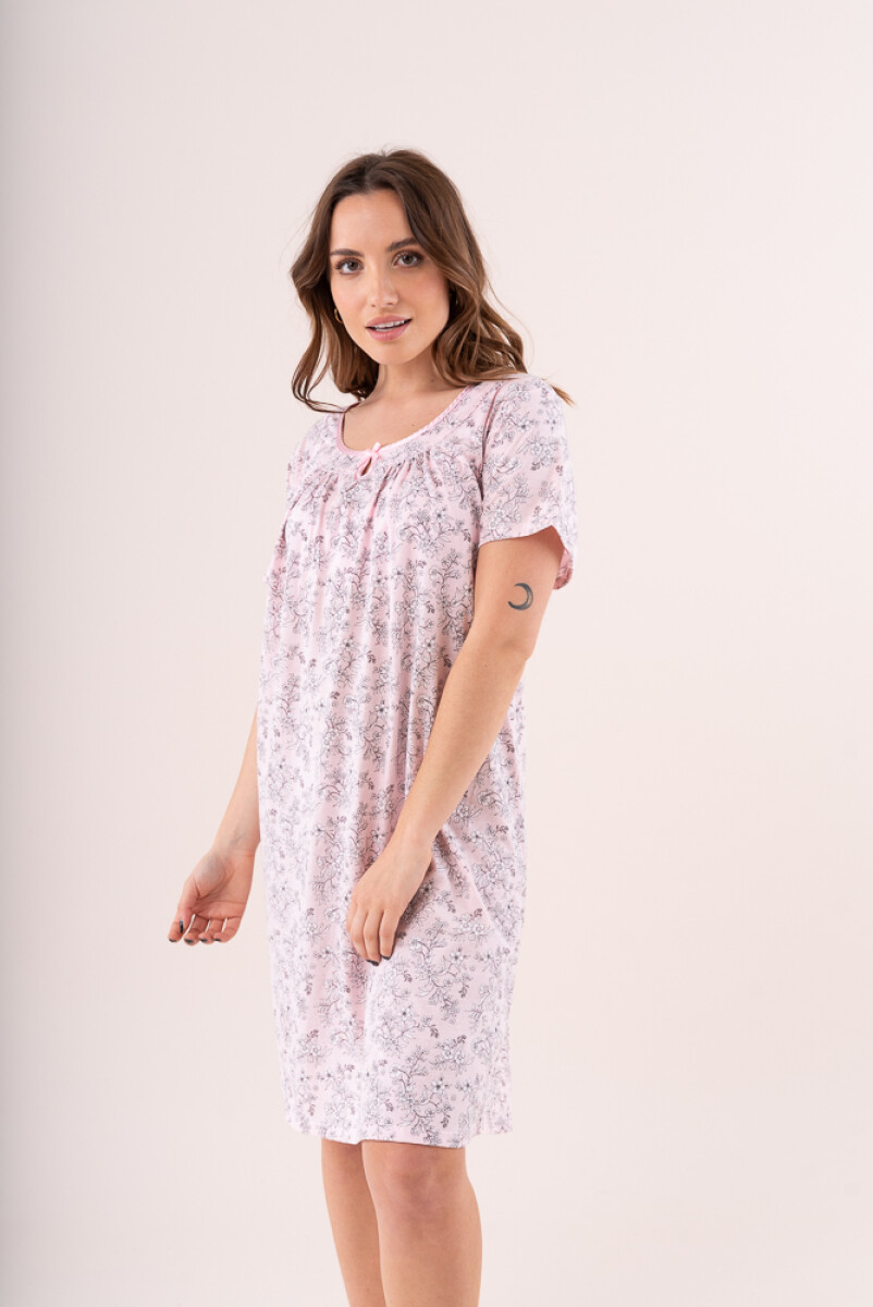 Camisón Estampado Plus - Rosa 