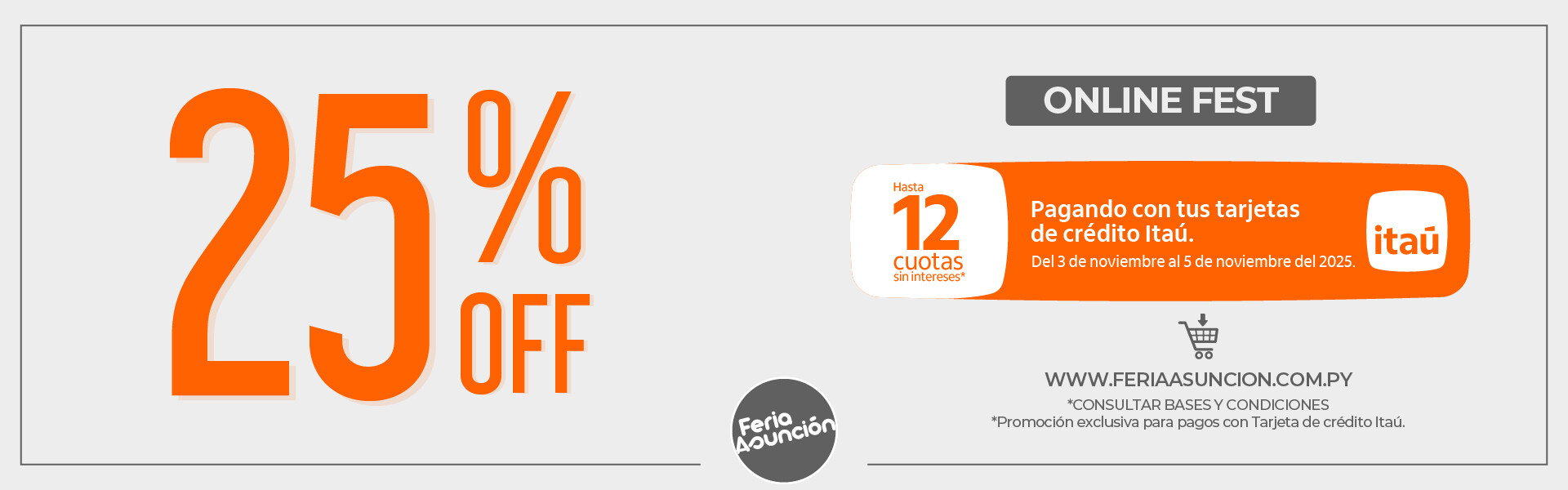 25% Off Itaú + 12 cuotas sin intereses