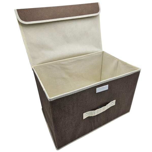 Cajón Caja Baul Organizador Tela Velcro Almacenamiento Ropa Color Variante Marron