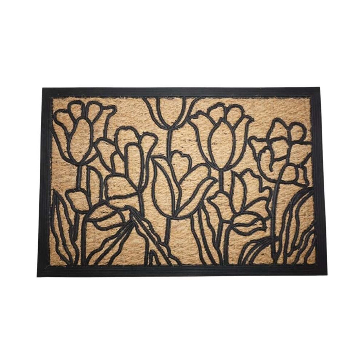 Felpudo Coco/Goma 40X60Cm H.1Cm - Tulipanes 