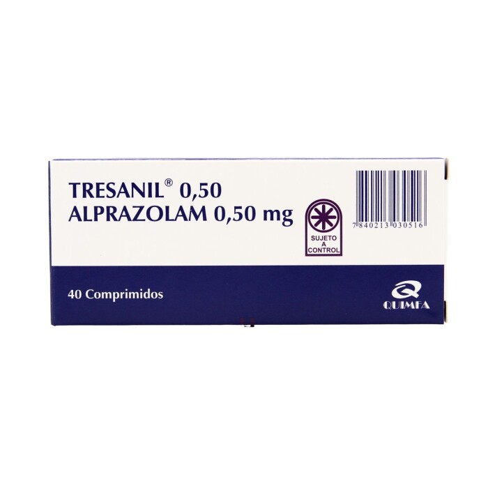 TRESANIL 0.50 MG. CJ X 40 COMPRIMIDOS única
