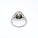 Anillo Platino, Brillante Y Zafiros Sintéticos Anillo Platino, Brillante Y Zafiros Sintéticos