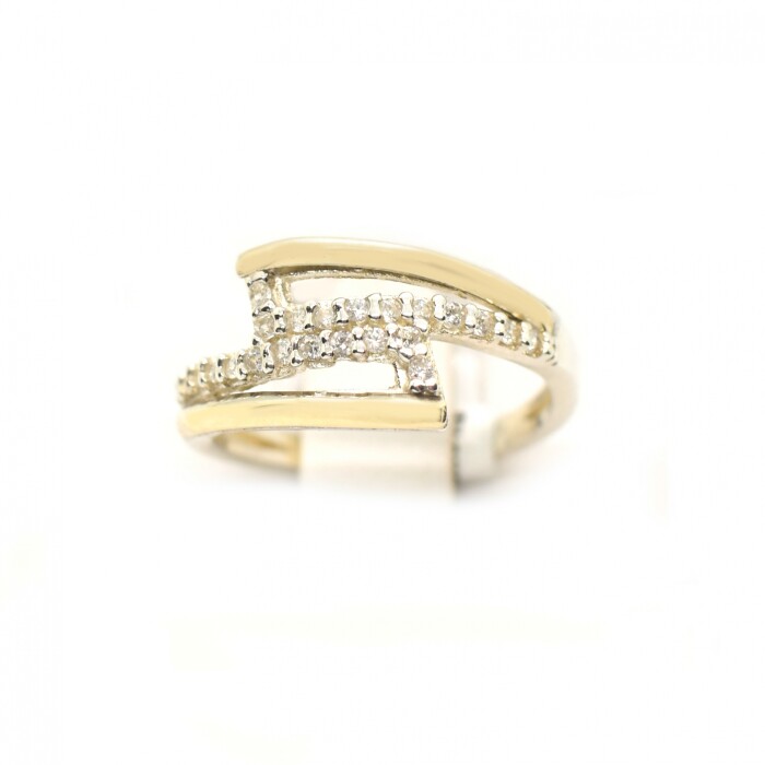 Anillo en Oro y Plata 925 con Zirconias Anillo en Oro y Plata 925 con Zirconias