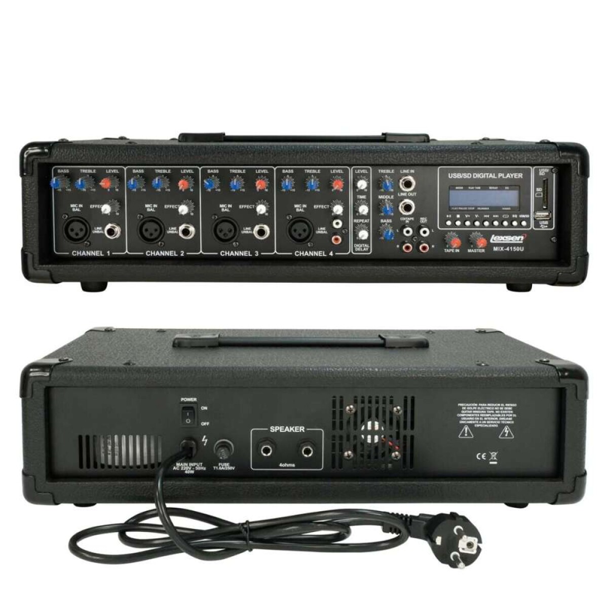 Mixer Potencia Lexsen - Mix4150u 4ch Mp3 